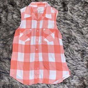 Plaid button down shirt